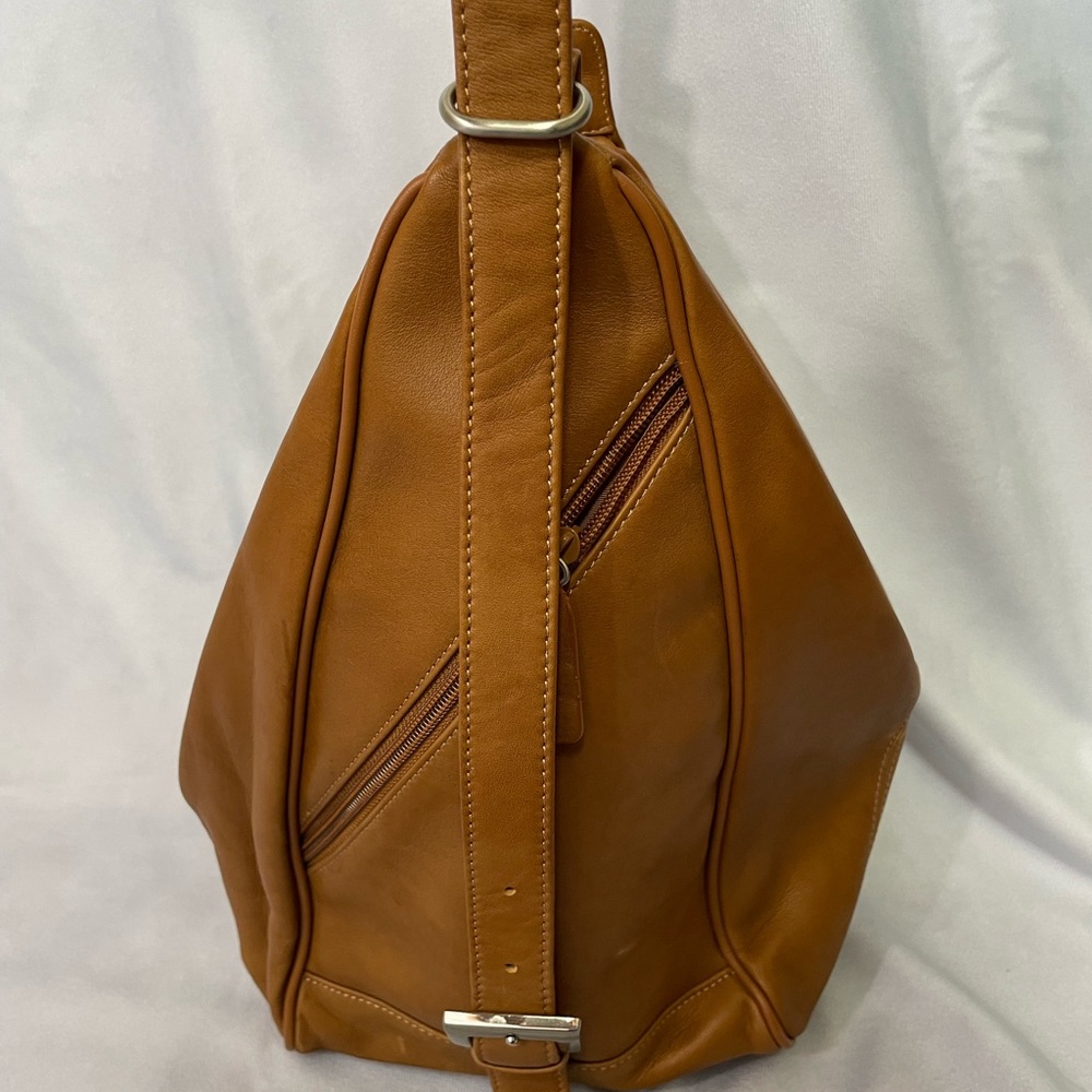 Tignanello Caramel Leather Hobo Bag - Picture 9 of 10